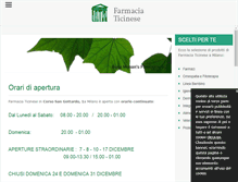 Tablet Screenshot of farmaciaticinesemilano.it